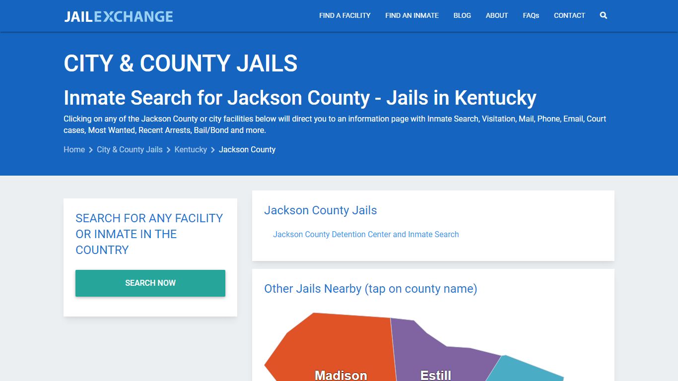 Inmate Search for Jackson County | Jails in Kentucky - Jail Exchange